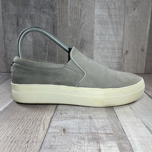 Steve Madden Women's Gills Platform Suede Leather Shoes Slip-On Gray Size 5.5 M - Picture 8 of 13